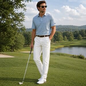 Adidas ClimaLite Men's Golf Pants  Straight‎ Leg 33x30 khAli color thin cooling